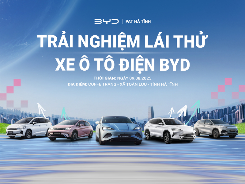 TRẢI NGHIỆM CÔNG NGHỆ XANH – LÁI THỬ XE ĐIỆN BYD TẠI XÃ TOÀN LƯU - HÀ TĨNH