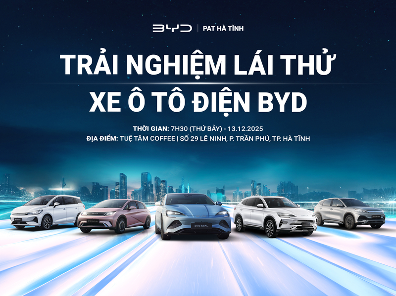 TRẢI NGHIỆM LÁI THỬ XE ĐIỆN BYD TẠI HÀ TĨNH