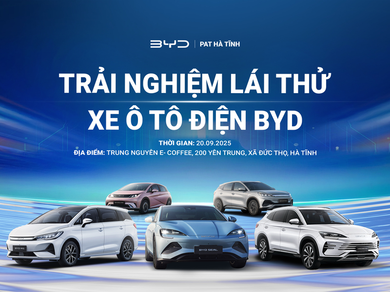 TRẢI NGHIỆM LÁI THỬ CÁC DÒNG XE ĐIỆN BYD HOT NHẤT HIỆN NAY TẠI ĐỨC THỌ - HÀ TĨNH