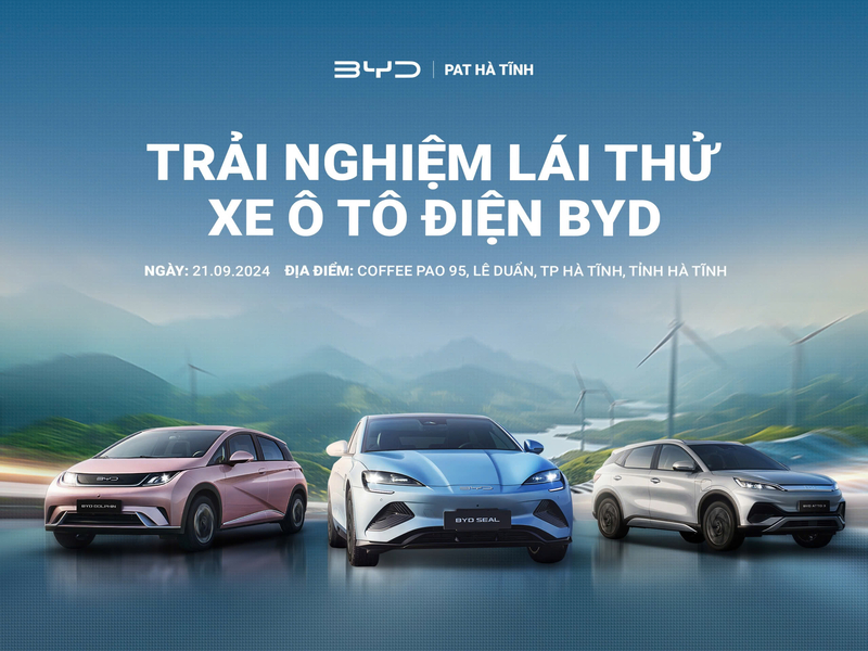 SỰ KIỆN TRƯNG BÀY VÀ LÁI THỬ DÒNG XE BYD TẠI TP HÀ TĨNH