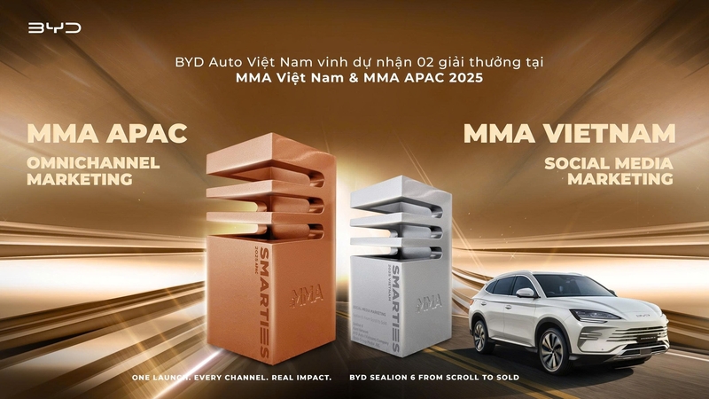 BYD Auto Việt Nam nhận giải thưởng tại MMA Việt Nam