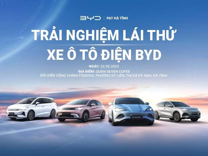 SỰ KIỆN TRƯNG BÀY & LÁI THỬ TẠI THỊ XÃ KỲ ANH - TRẢI NGHIỆM CÁC DÒNG XE ĐIỆN BYD ĐỈNH CAO